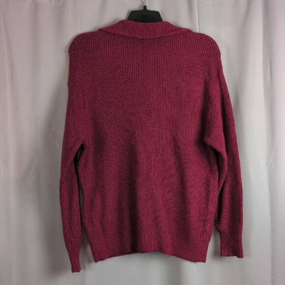 Aerie Maroon Button-Up Sweater - Picture 2 of 4